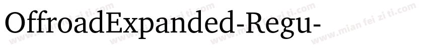 OffroadExpanded-Regu字体转换