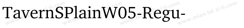 TavernSPlainW05-Regu字体转换