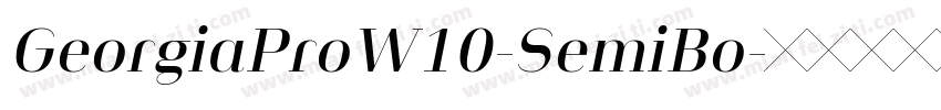 GeorgiaProW10-SemiBo字体转换