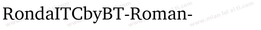 RondaITCbyBT-Roman字体转换
