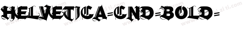 HELVETICA-CND-BOLD字体转换