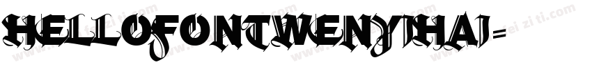 Hellofontwenyihai字体转换