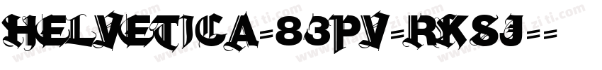 Helvetica-83pv-RKSJ-字体转换