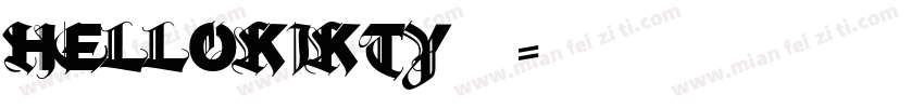 hellokikty碎花字体转换