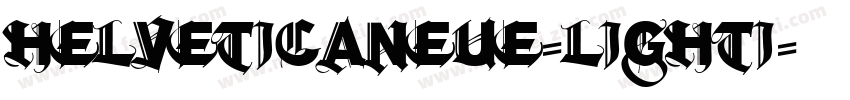 helveticaneue-lighti字体转换