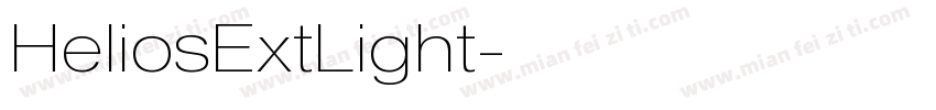 HeliosExtLight字体转换