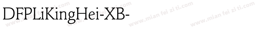 DFPLiKingHei-XB字体转换