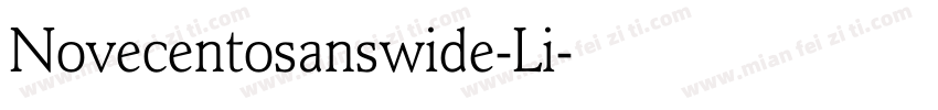 Novecentosanswide-Li字体转换