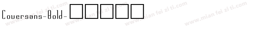 Coversans-Bold字体转换