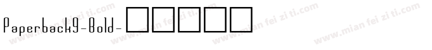 Paperback9-Bold字体转换