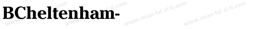 BCheltenham字体转换