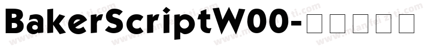 BakerScriptW00字体转换