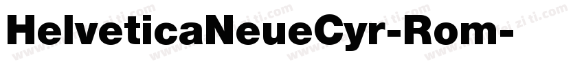 HelveticaNeueCyr-Rom字体转换