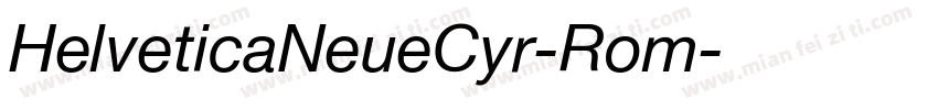 HelveticaNeueCyr-Rom字体转换