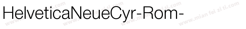 HelveticaNeueCyr-Rom字体转换