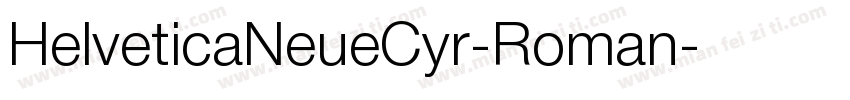 HelveticaNeueCyr-Roman字体转换