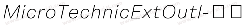 MicroTechnicExtOutl字体转换