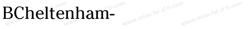 BCheltenham字体转换