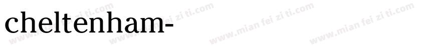 cheltenham字体转换