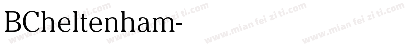 BCheltenham字体转换