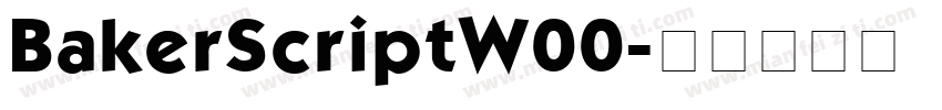 BakerScriptW00字体转换