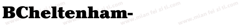 BCheltenham字体转换