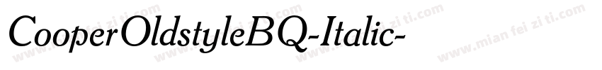 CooperOldstyleBQ-Italic字体转换