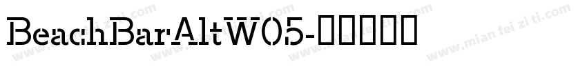 BeachBarAltW05字体转换