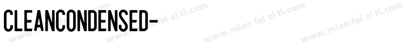 CleanCondensed字体转换