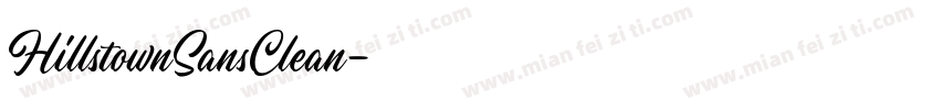 HillstownSansClean字体转换