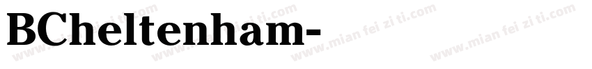 BCheltenham字体转换