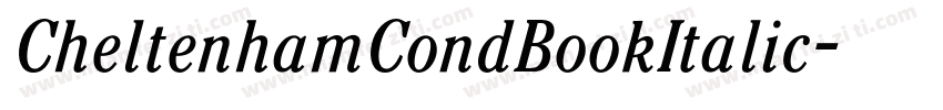 CheltenhamCondBookItalic字体转换