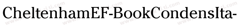 CheltenhamEF-BookCondensIta字体转换