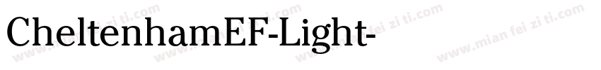 CheltenhamEF-Light字体转换