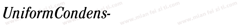 UniformCondens字体转换