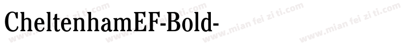CheltenhamEF-Bold字体转换