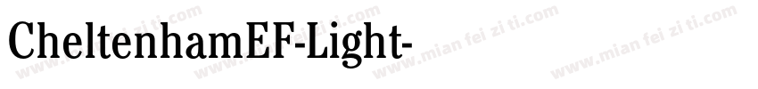 CheltenhamEF-Light字体转换