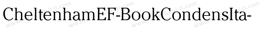 CheltenhamEF-BookCondensIta字体转换