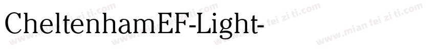 CheltenhamEF-Light字体转换