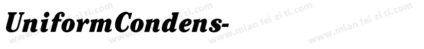 UniformCondens字体转换