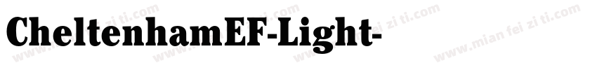 CheltenhamEF-Light字体转换