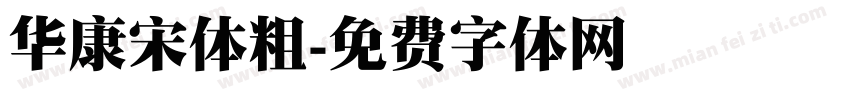 华康宋体粗字体转换