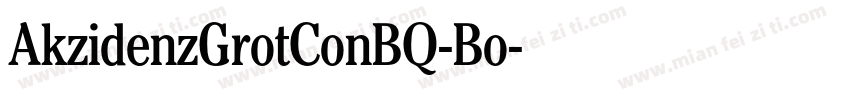 AkzidenzGrotConBQ-Bo字体转换