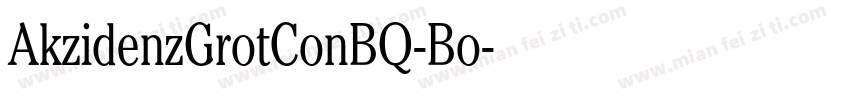 AkzidenzGrotConBQ-Bo字体转换