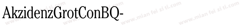 AkzidenzGrotConBQ字体转换
