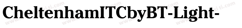 CheltenhamITCbyBT-Light字体转换