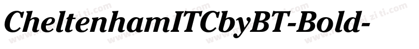 CheltenhamITCbyBT-Bold字体转换