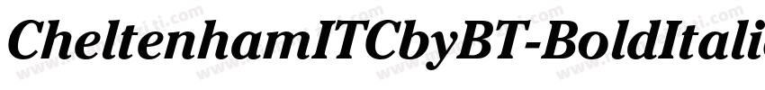 CheltenhamITCbyBT-BoldItalic字体转换