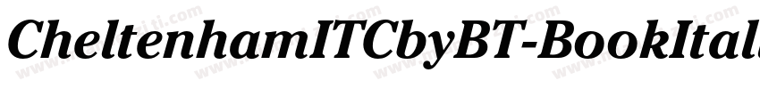 CheltenhamITCbyBT-BookItalic字体转换