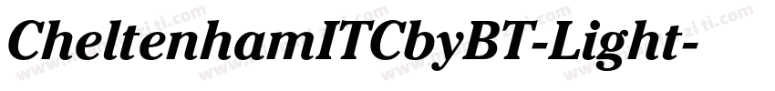 CheltenhamITCbyBT-Light字体转换